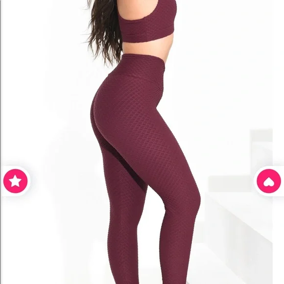 Booty by Brabants Croco Skin Merlot Leggings - Picture 3 of 3
